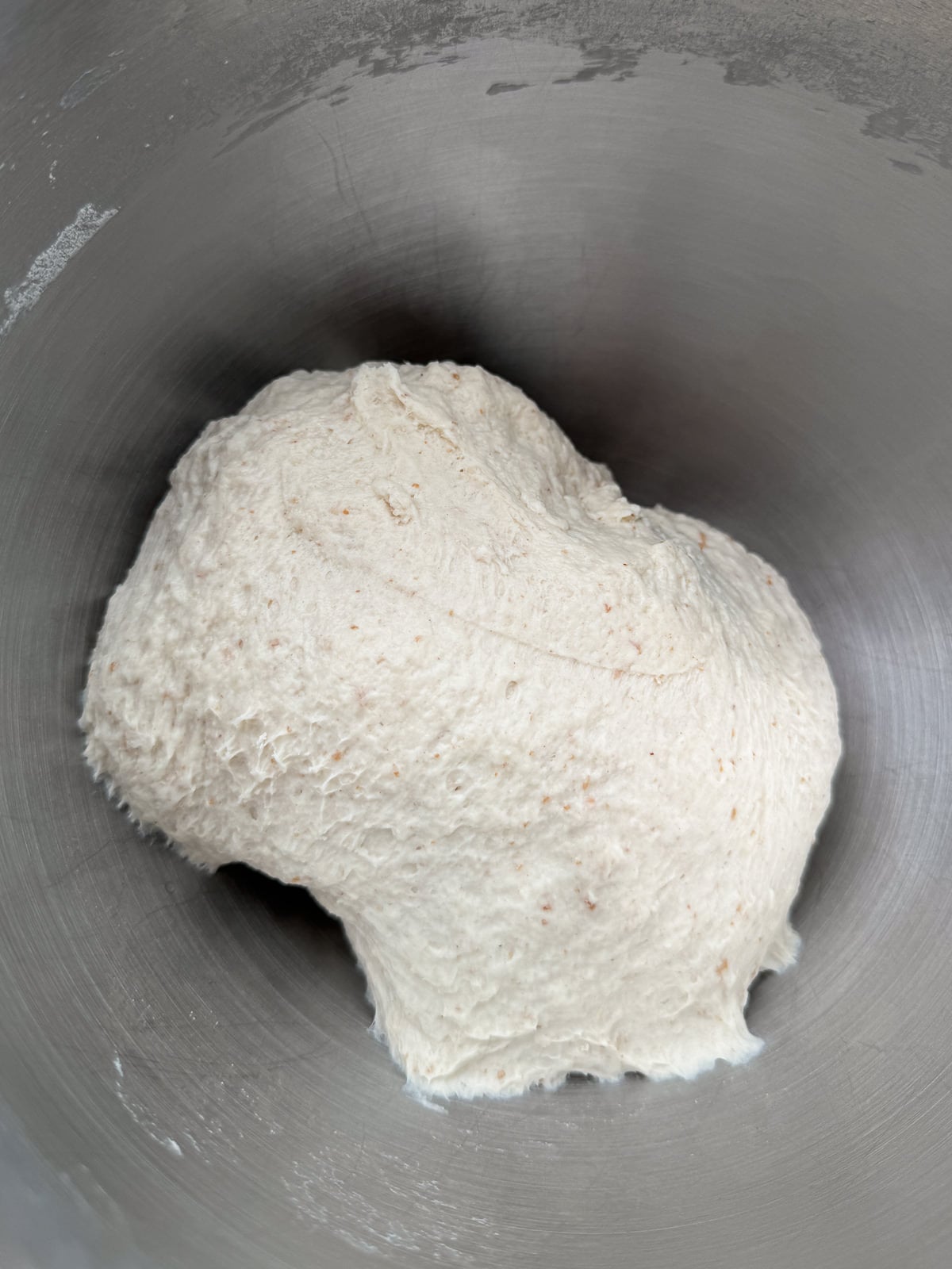 mixed dough ready for bulk ferment