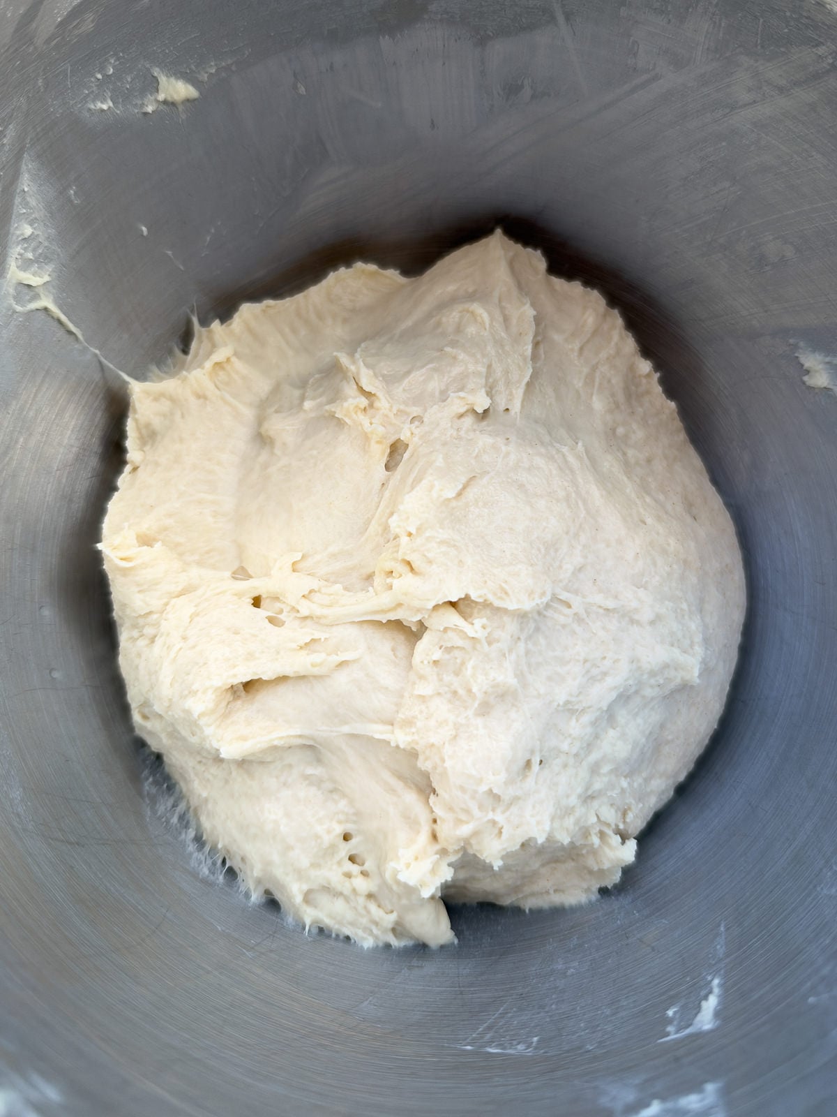 mixed poolish bread dough