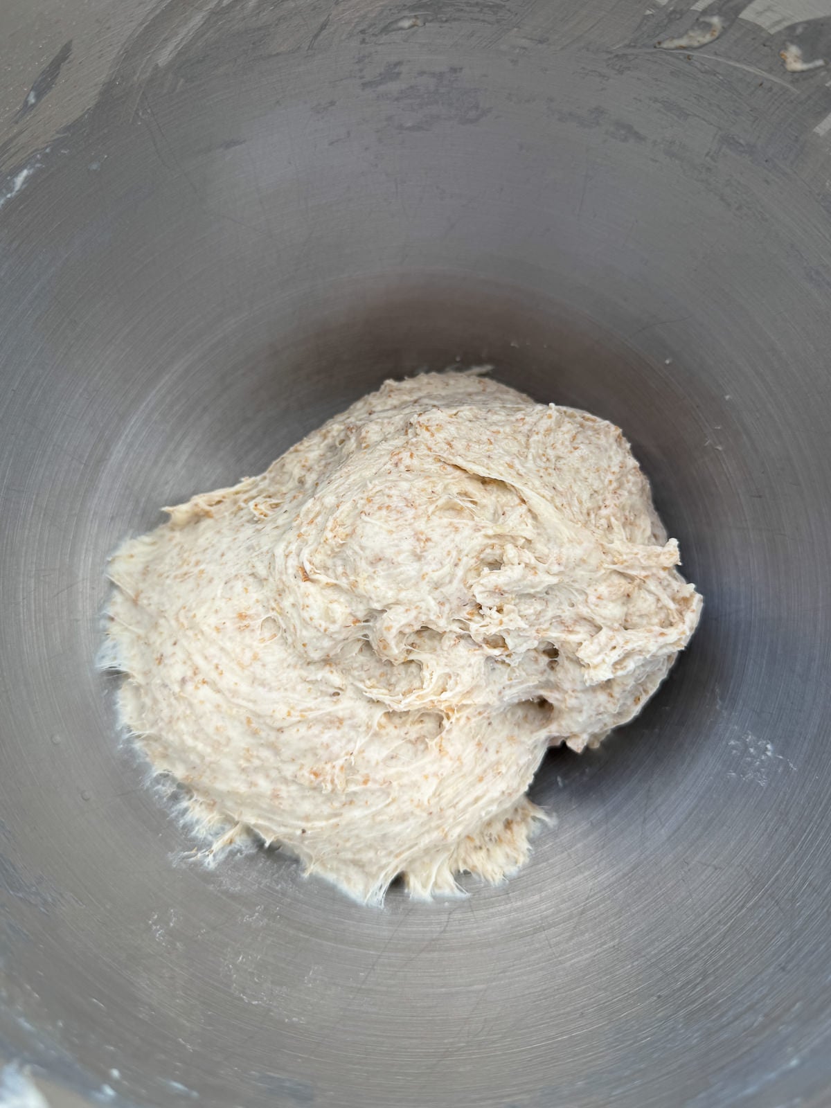 mixed dough for pitas