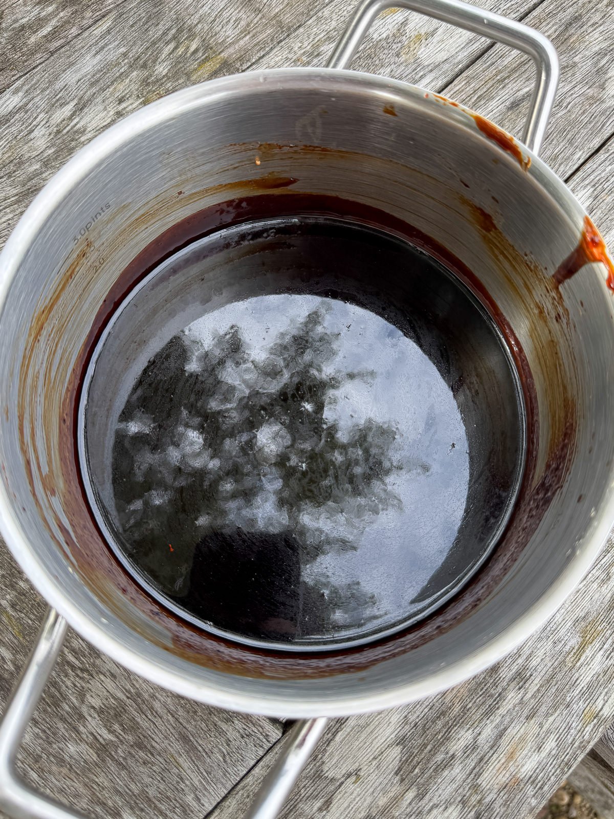 gochujang bbq sauce in pan