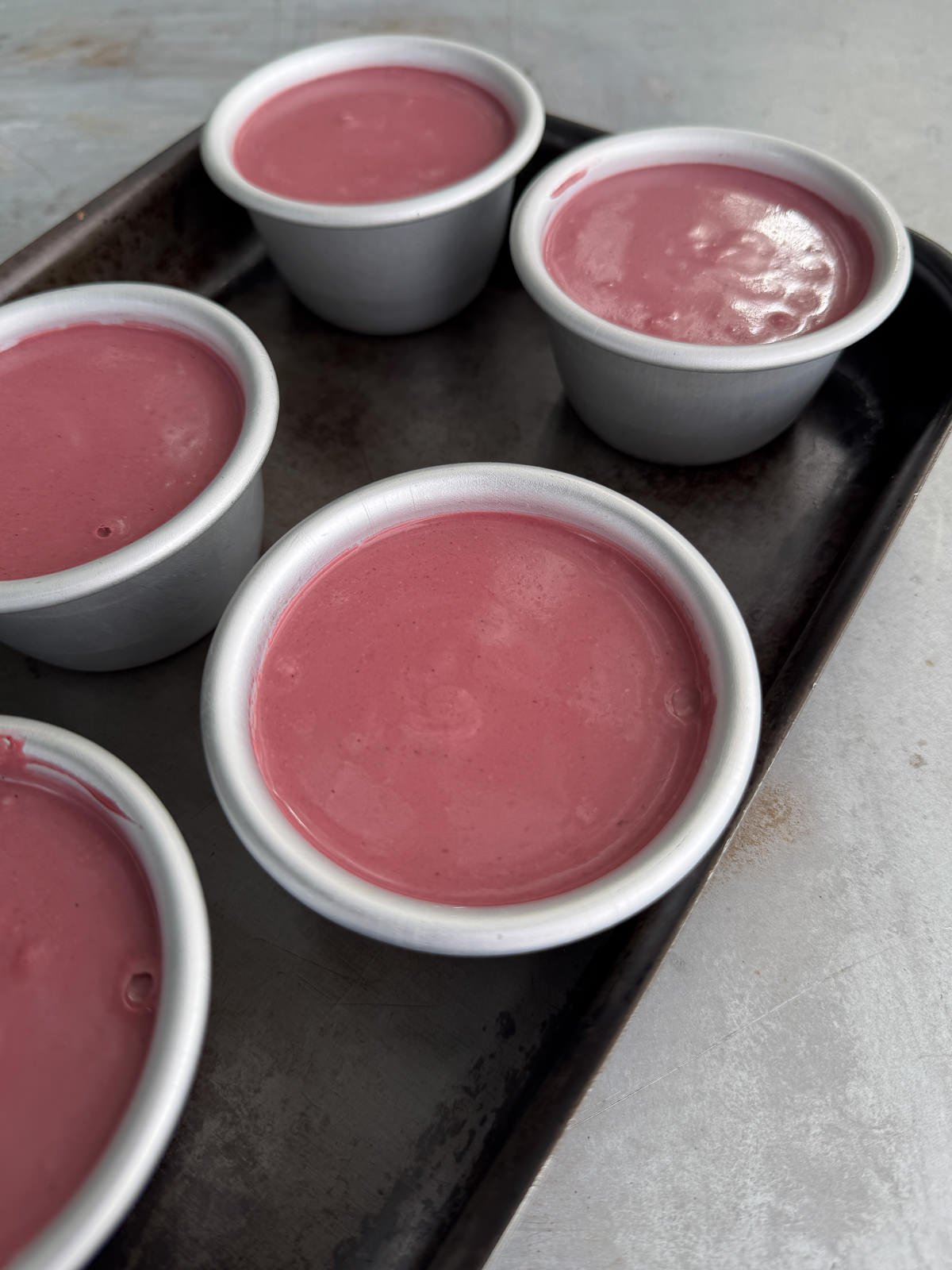 panna cottas in moulds