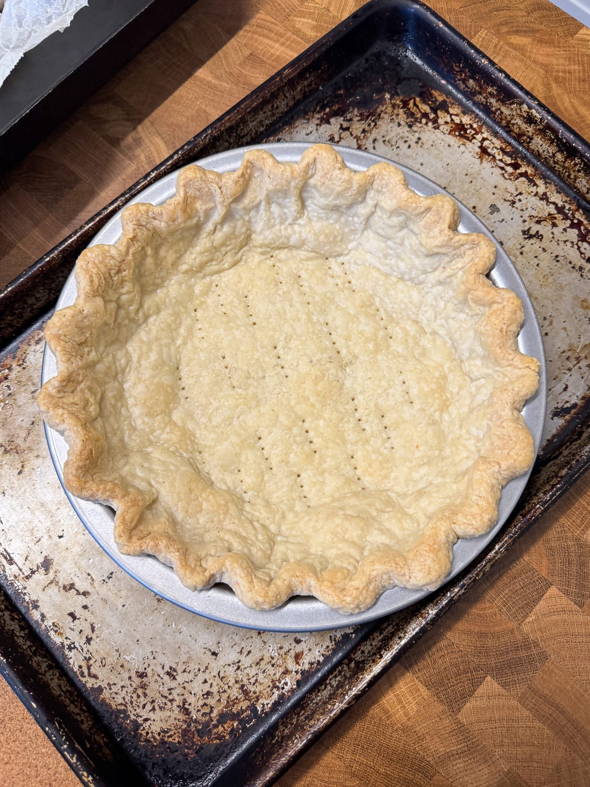 par baked single pie crust