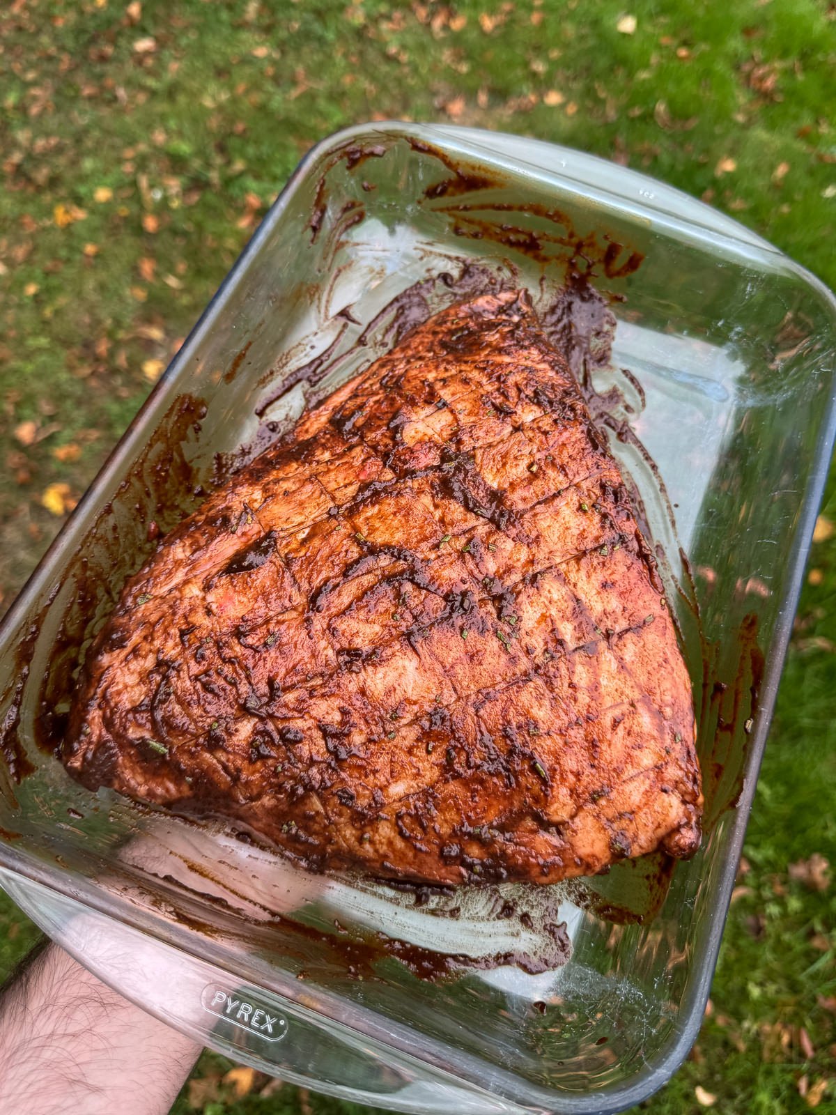black garlic marinated picanha roast