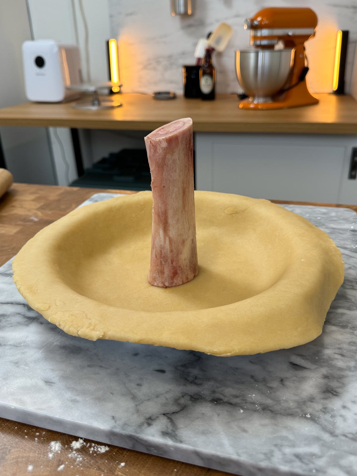 pie crust with bone marrow