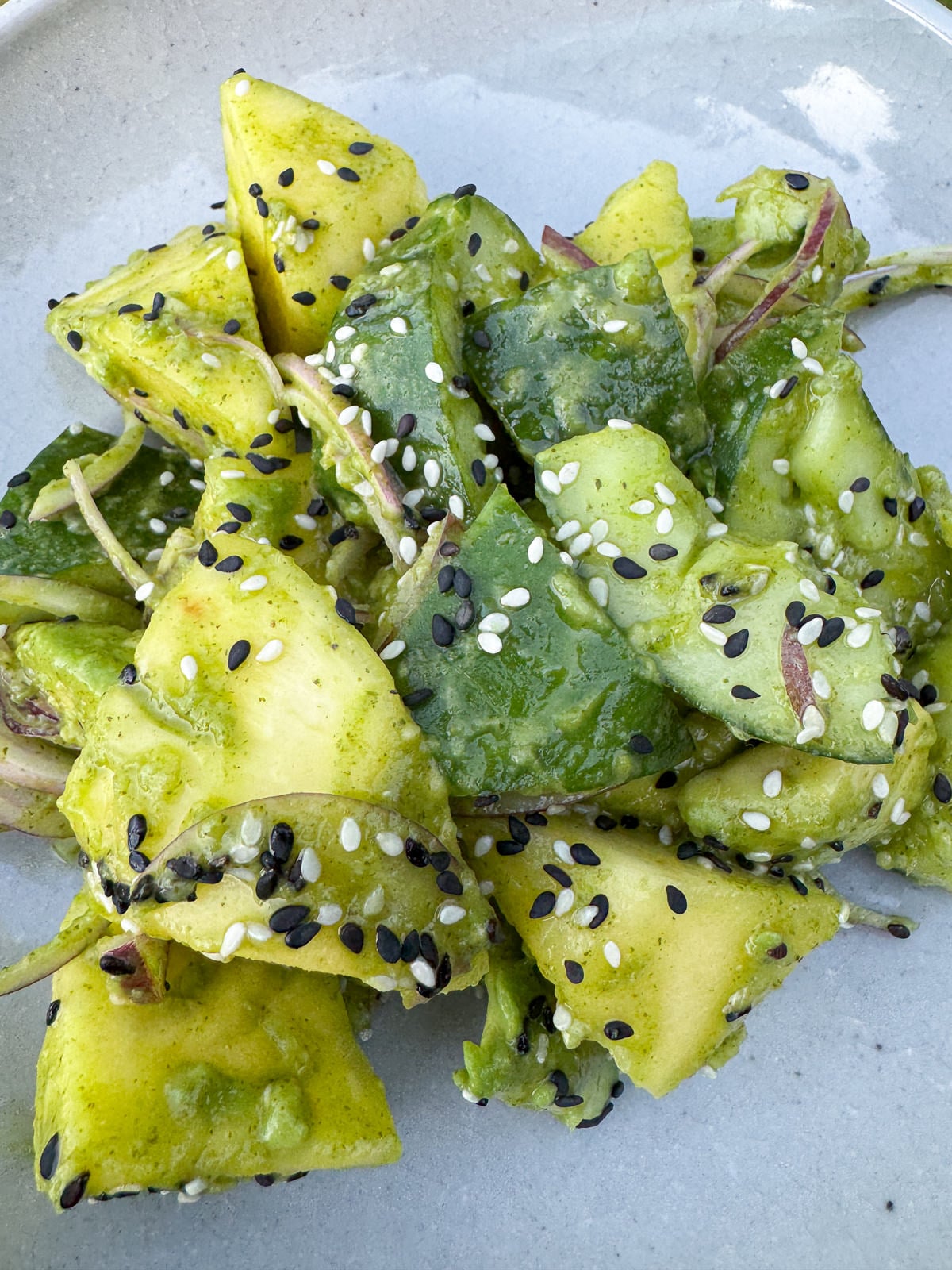 sesame topped pineapple salad