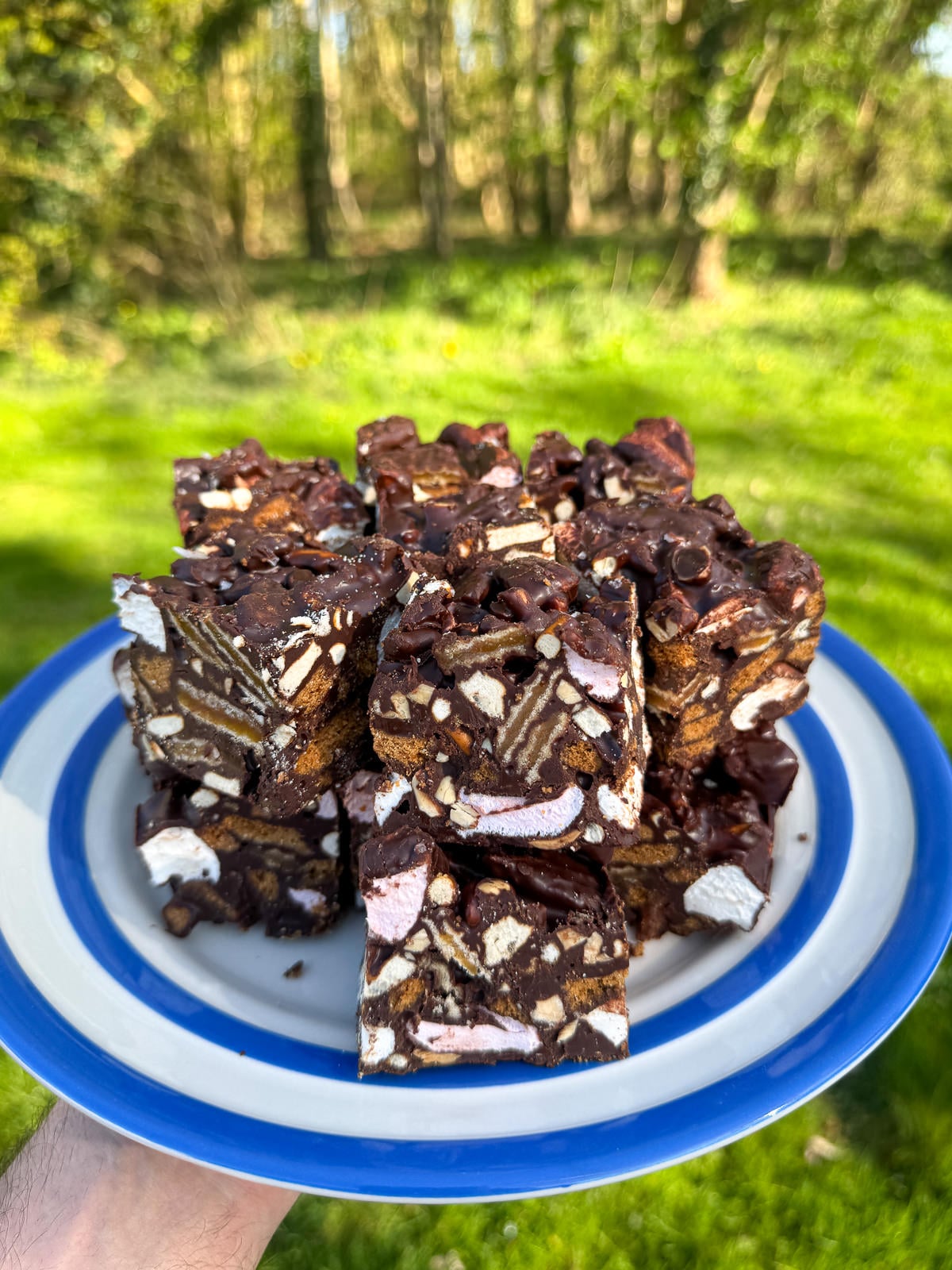 plate of rocky road pieces