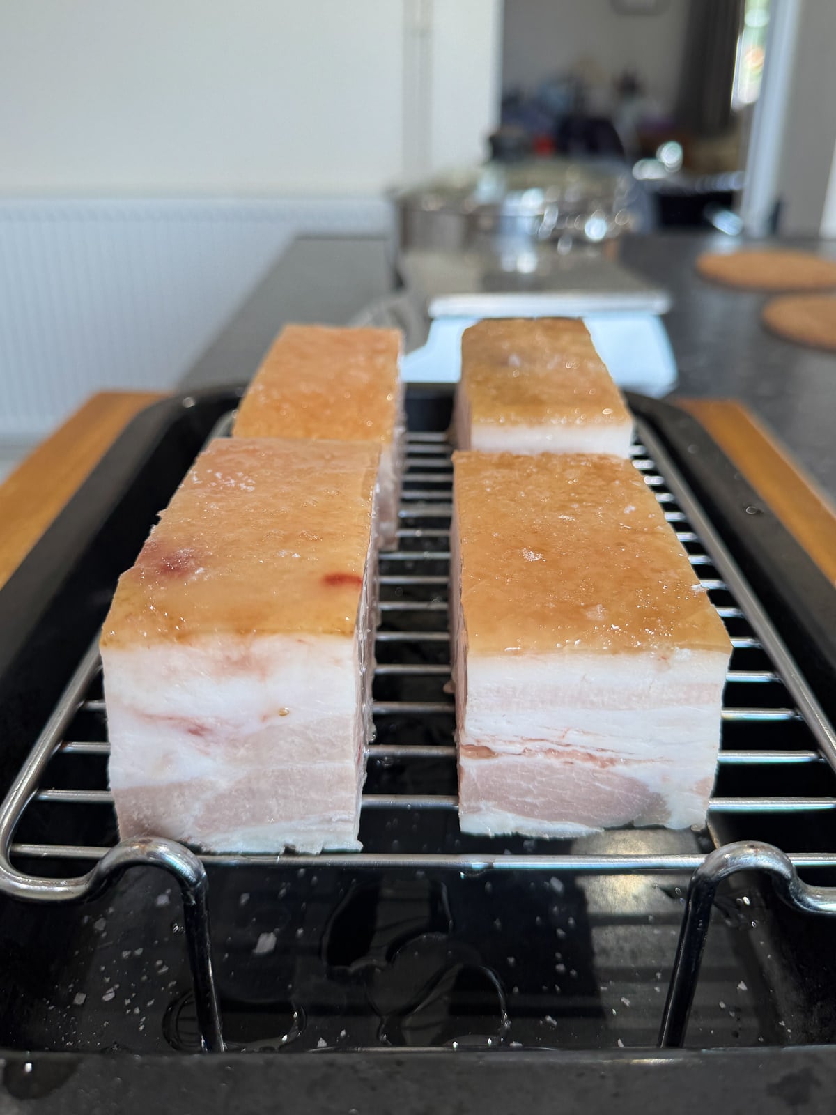 confit pork belly portions