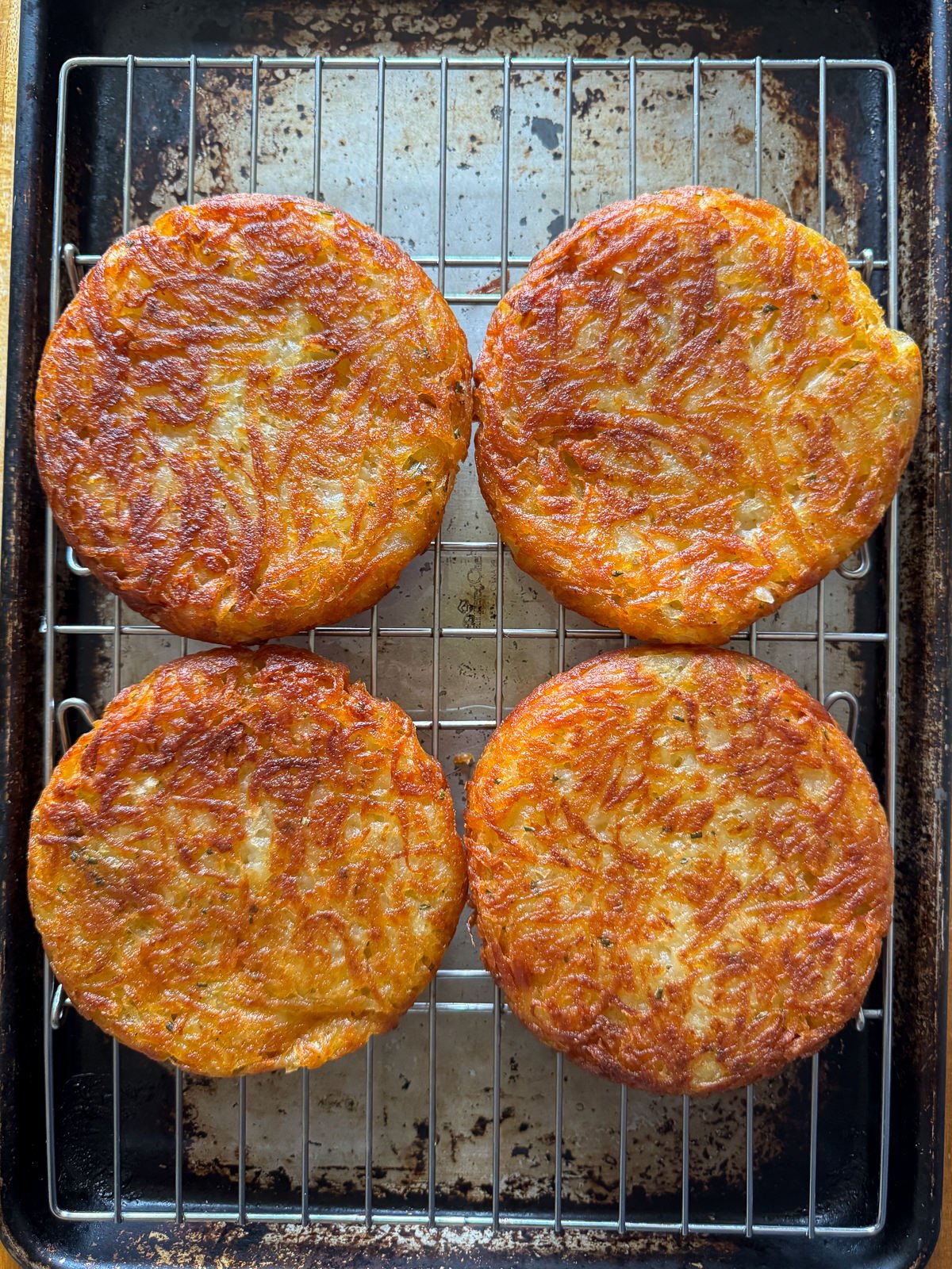 crispy individual potato rosti