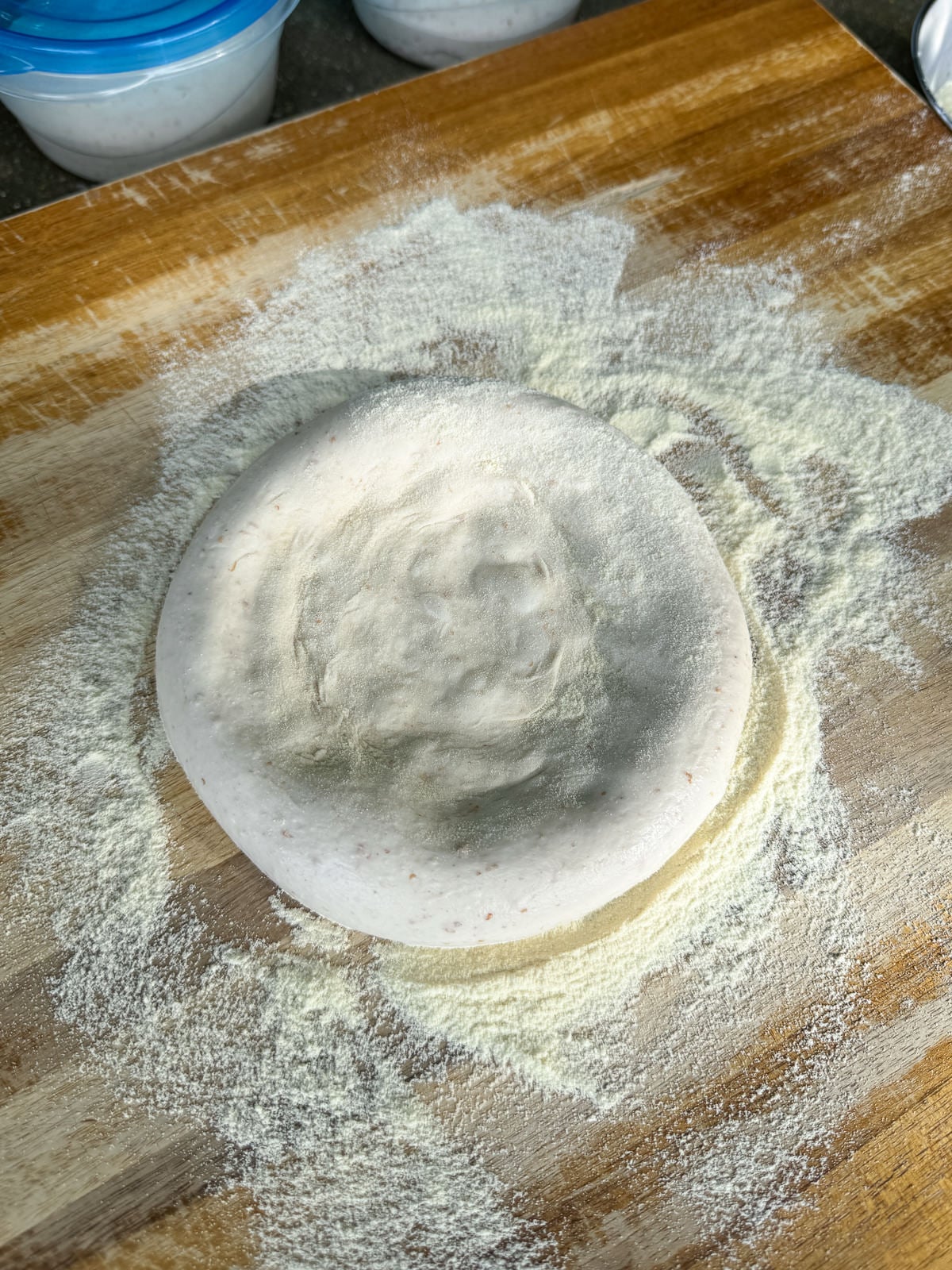 pressing air to make crust