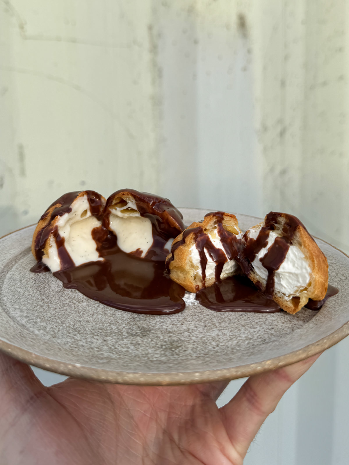 whipped cream pastry cream profiterole fillings