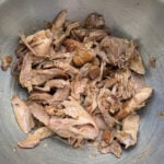 braised hoisin duck legs shredded
