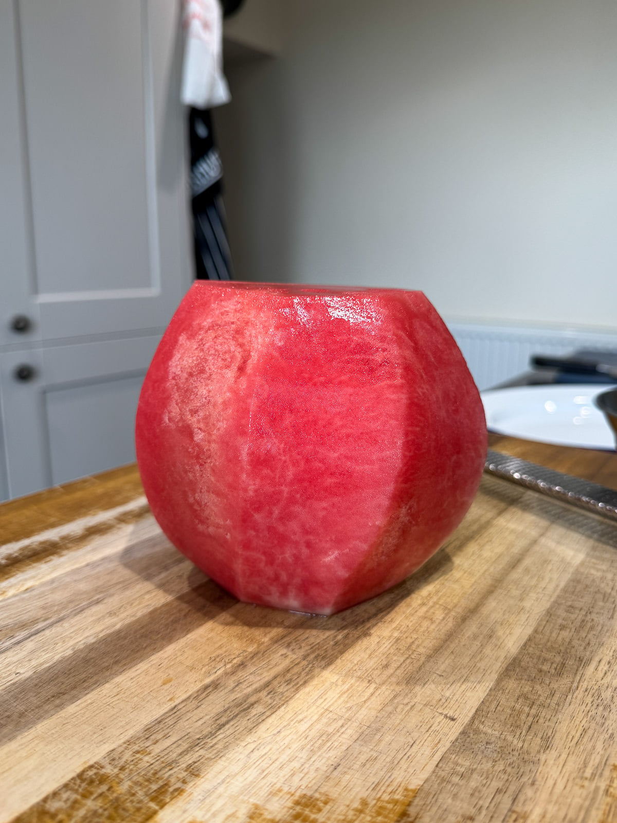rind cut off whole watermelon