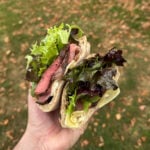 leftover roast beef pitta with horseradish