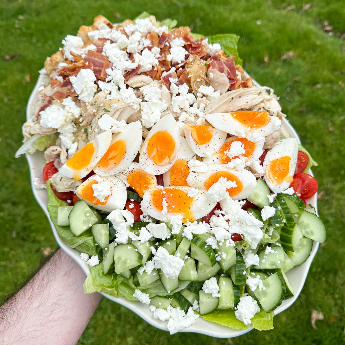 roast chicken cobb salad with tarragon dressing