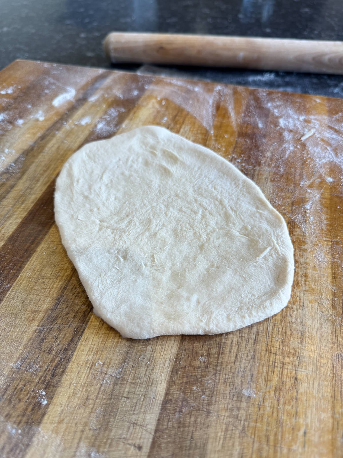 rolled out naan