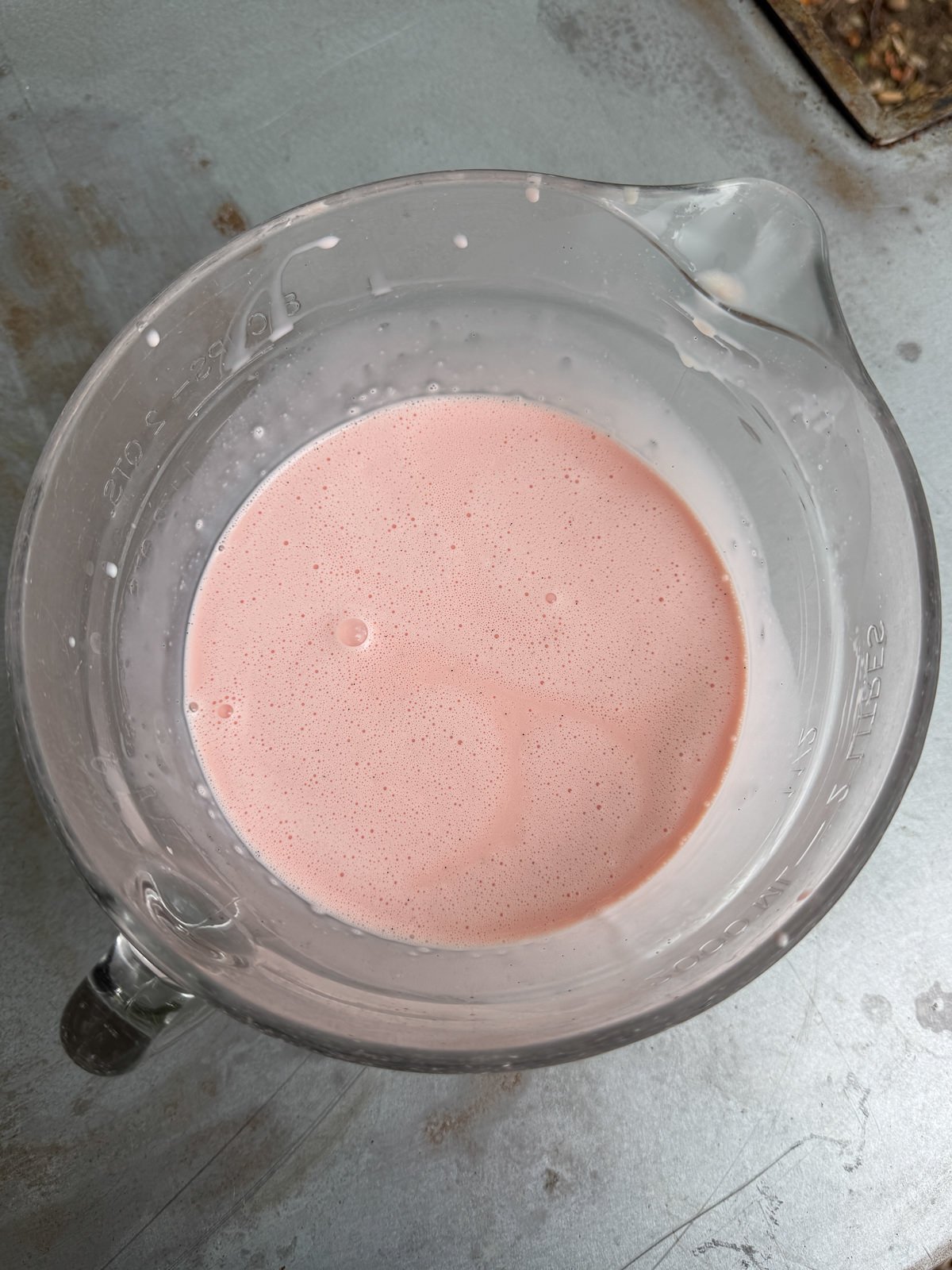 rose water custard for ice cream