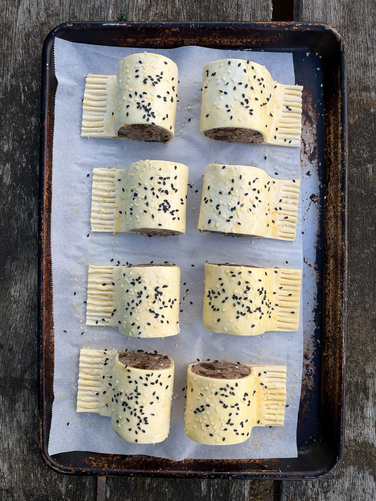 sausage rolls ready to bake