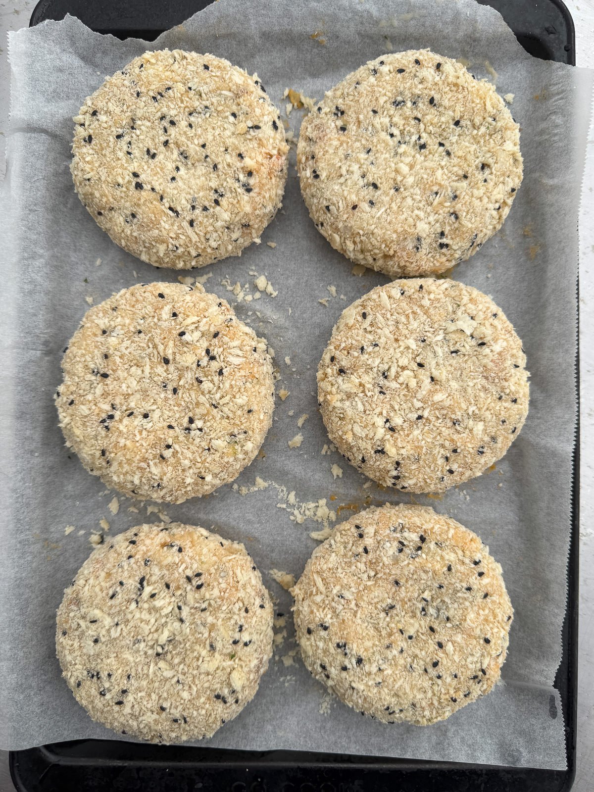 sesame breaded fish cakes
