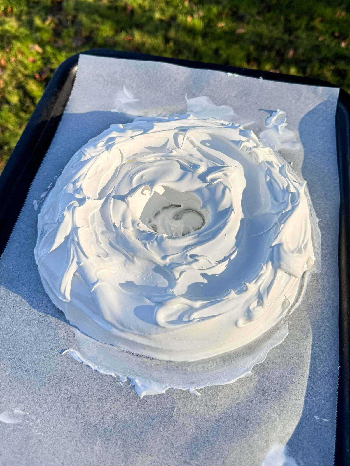 shaped meringue wreath