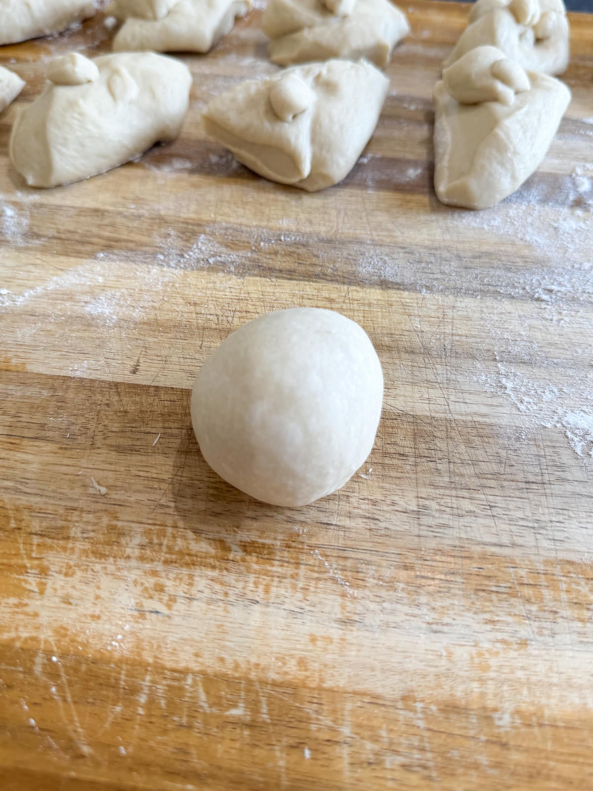 shaped dough ball