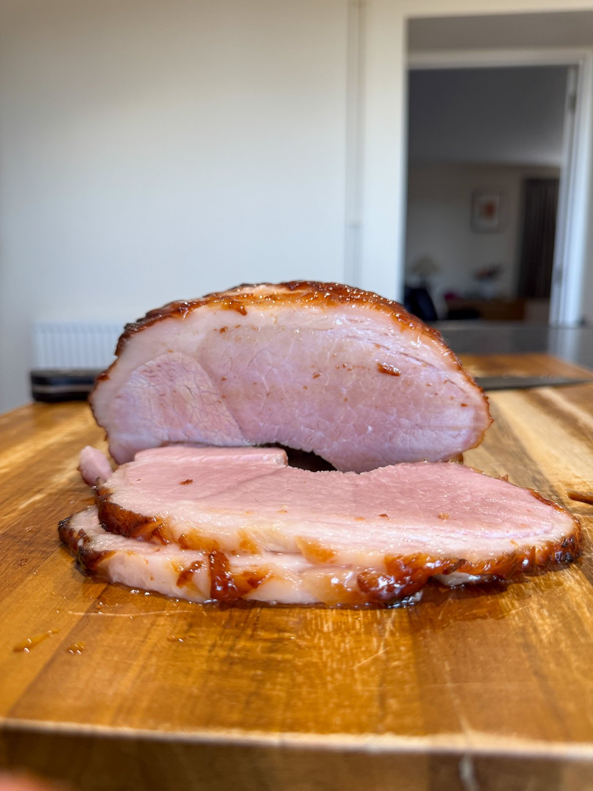 slices of honey roast ham