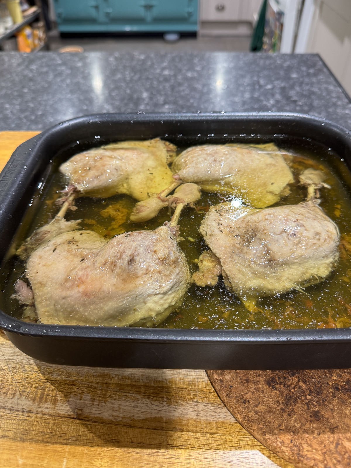 slow cooked confit duck legs