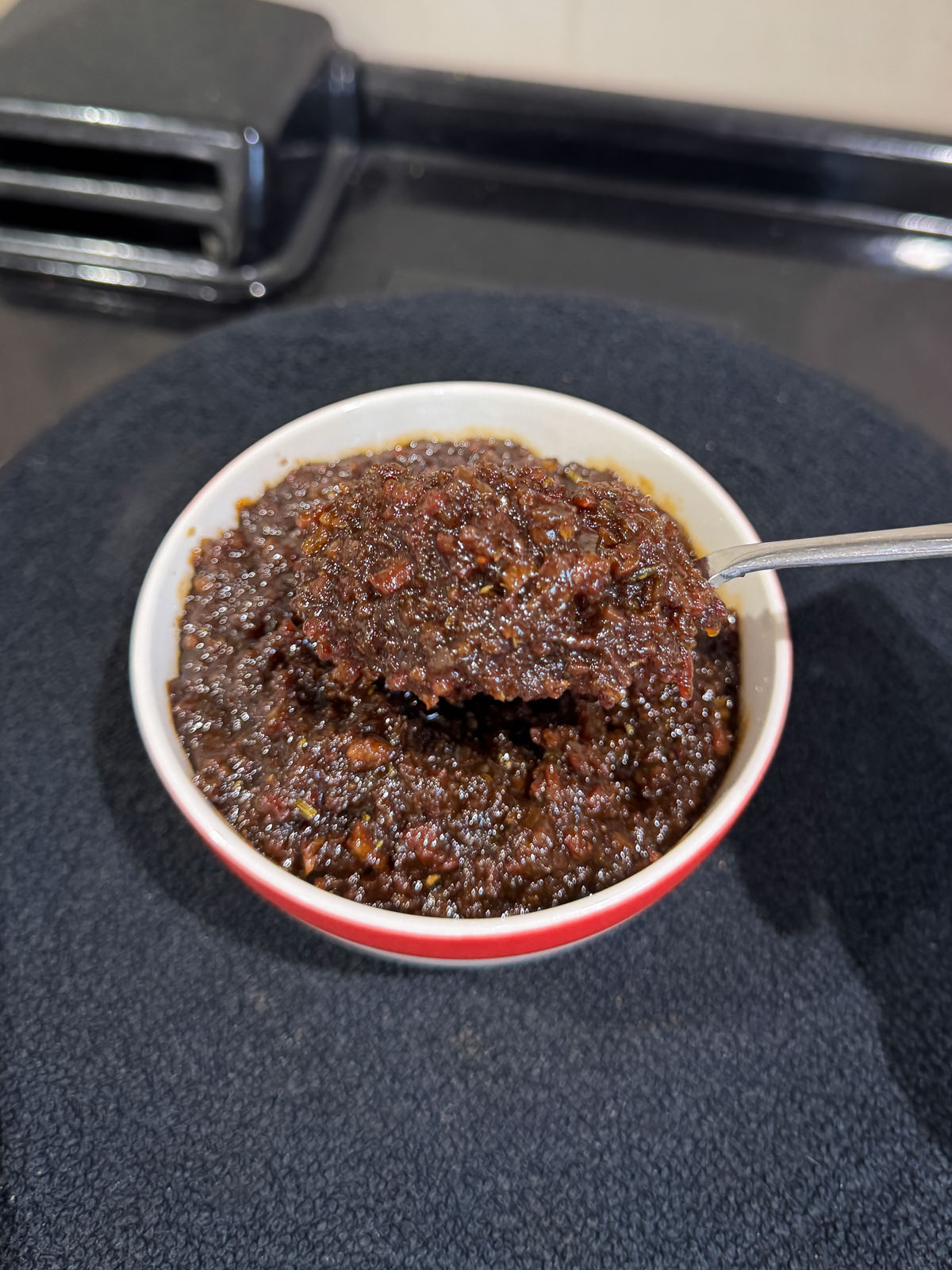 spoonful of homemade bacon jam