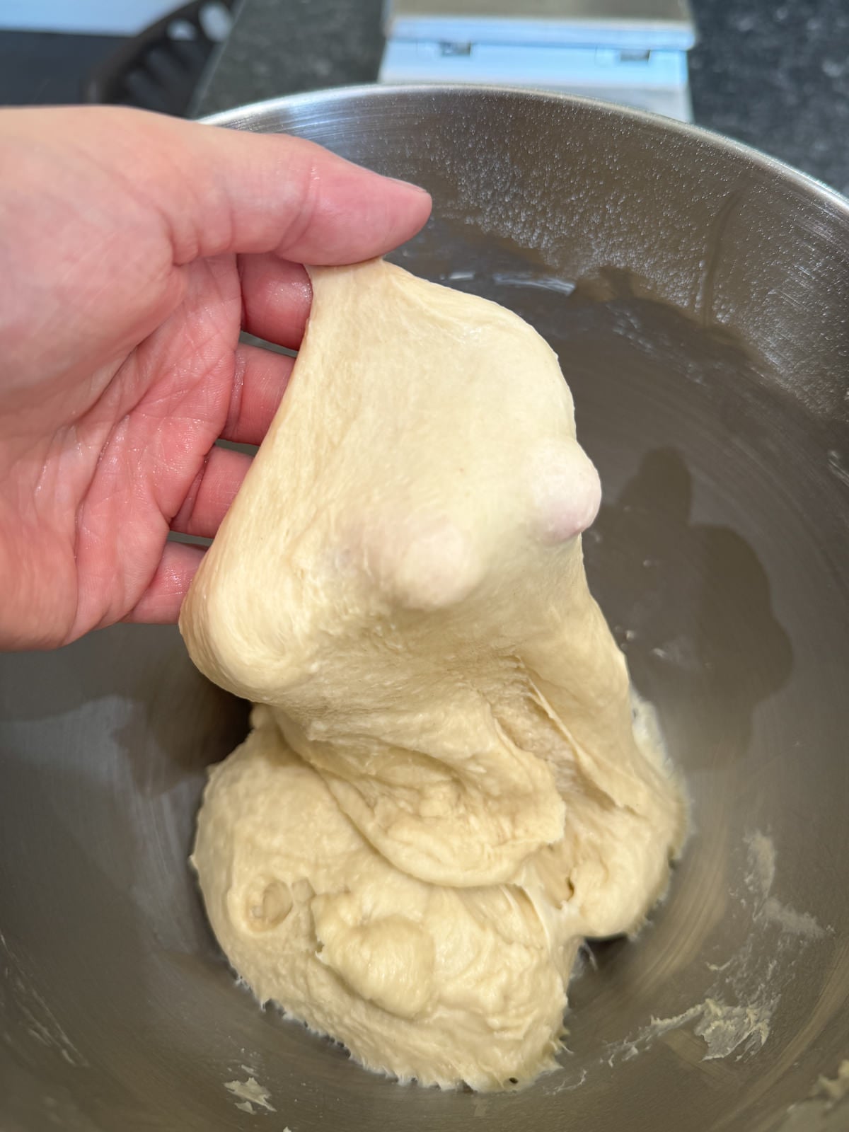 the windowpane test for bread dough