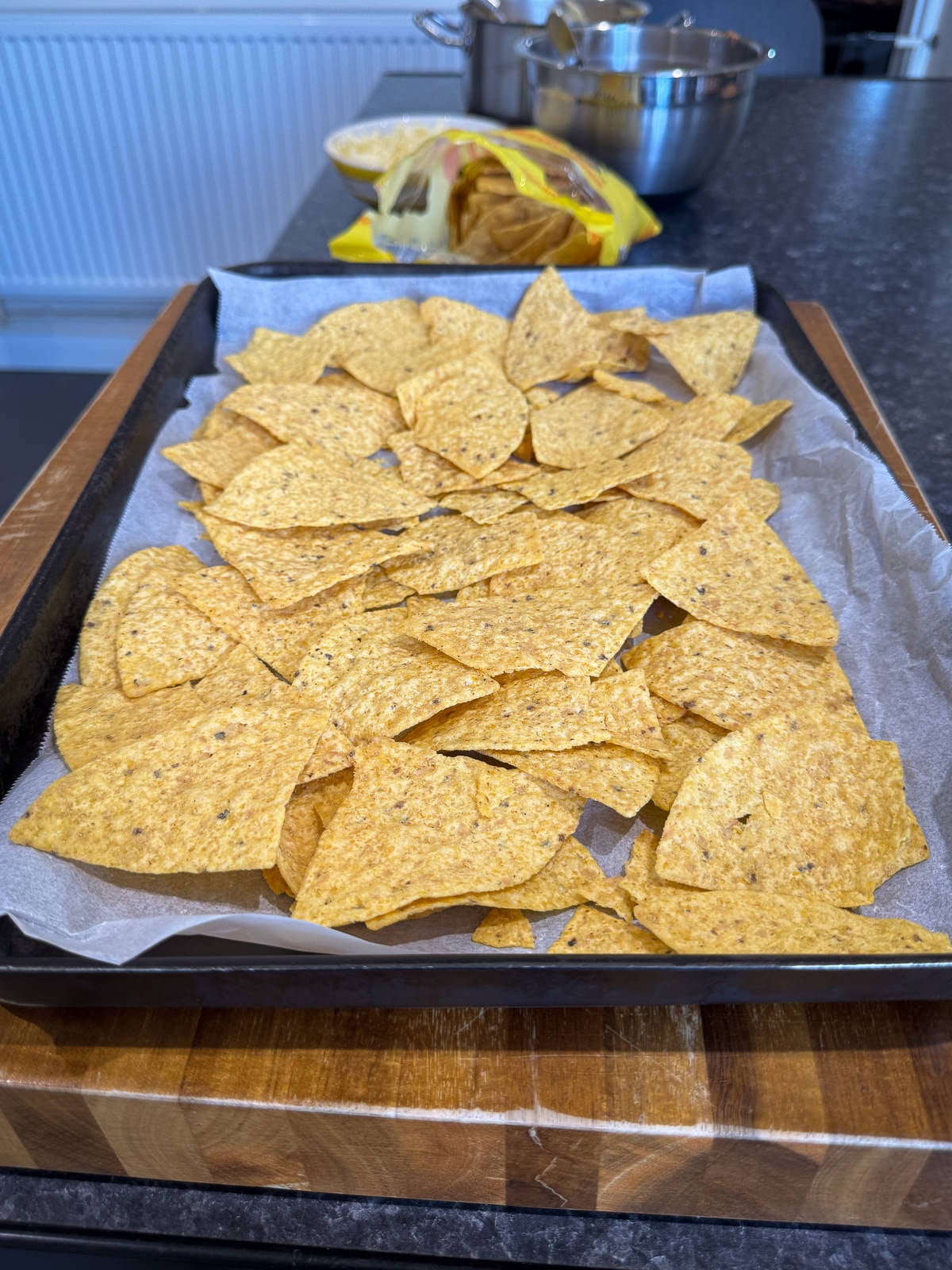tortilla chip base layer