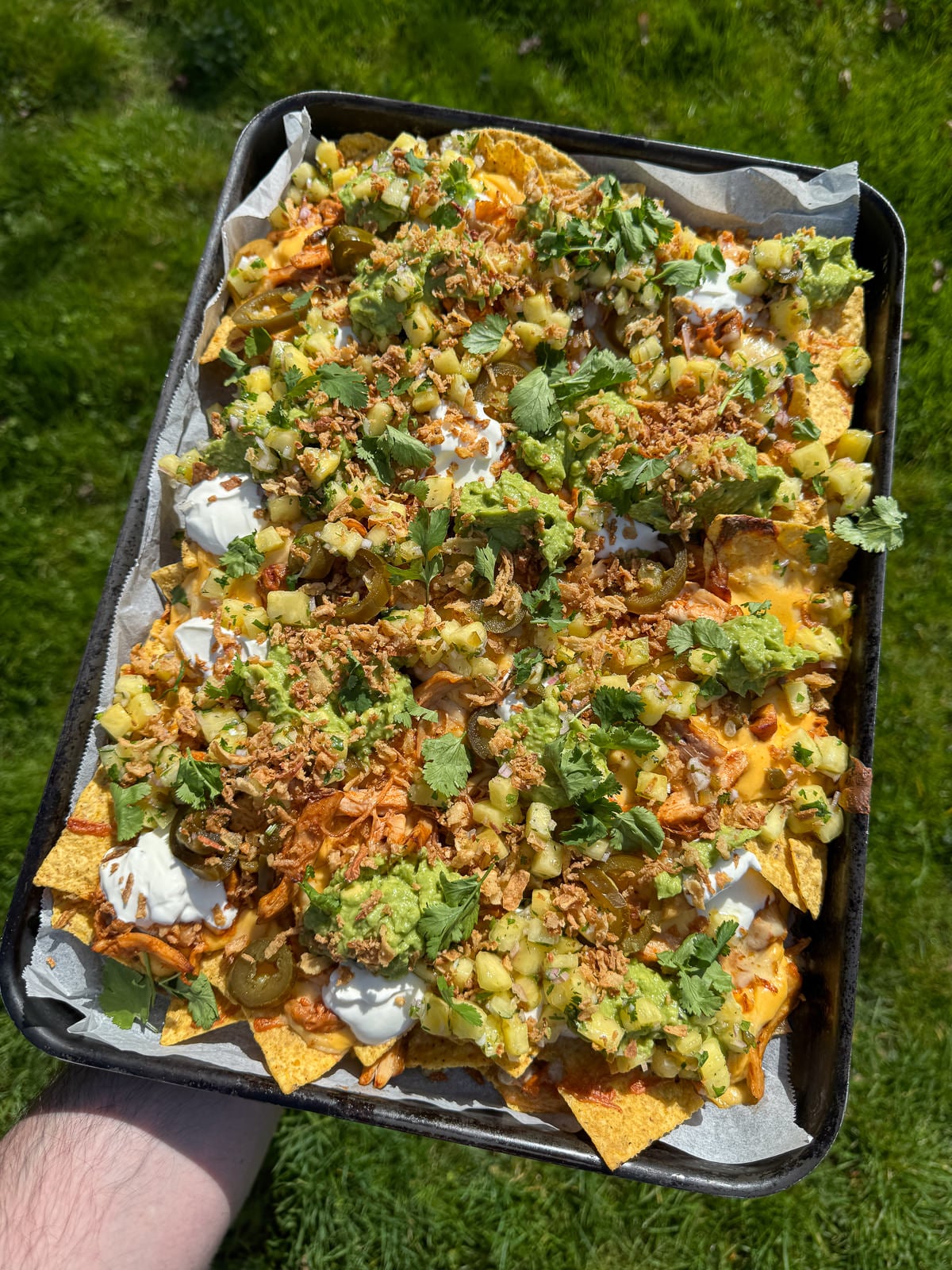 traybake chicken nachos