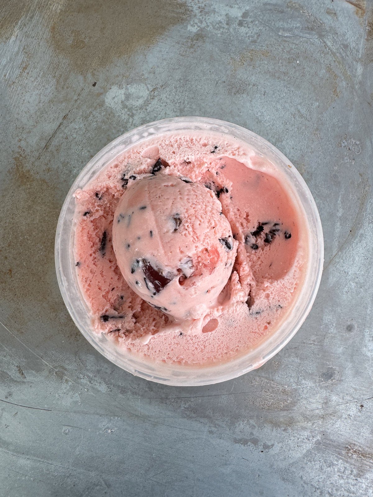 Turkish delight ice cream scoop