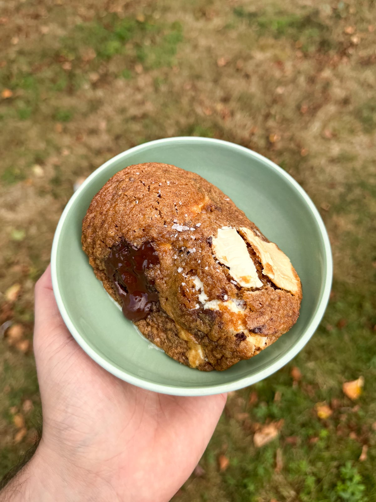 viral warm cookie and ice cream