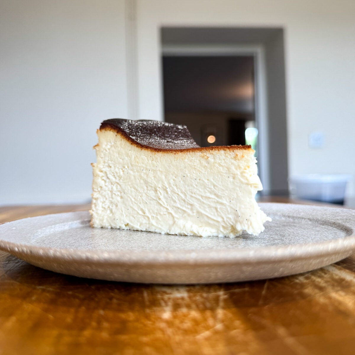 white chocolate Basque cheesecake
