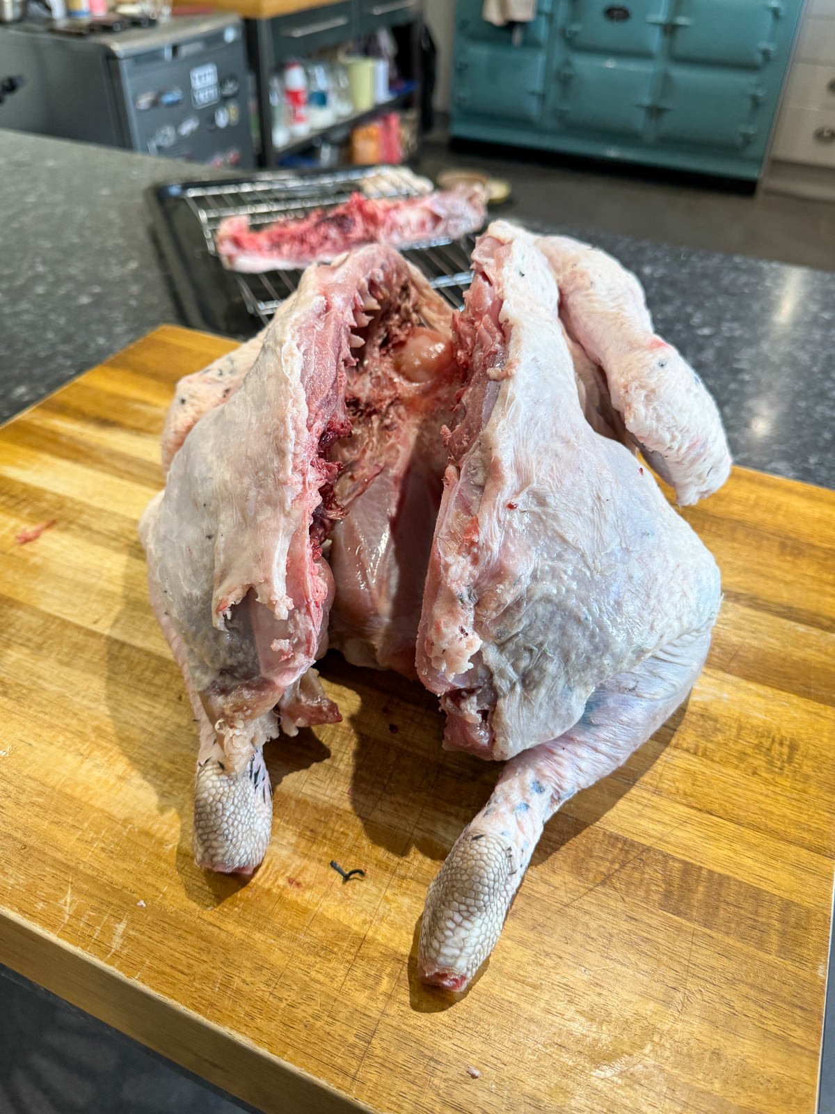 whole turkey with backbone removed