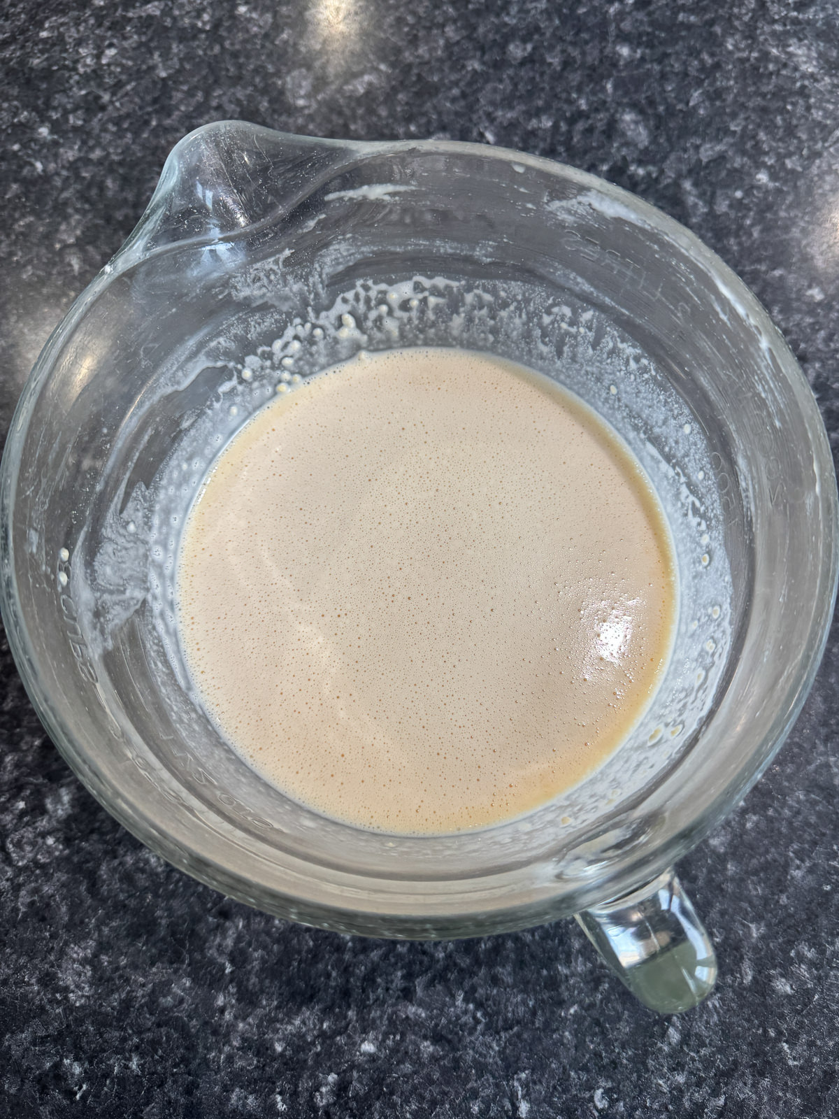 Yorkshire pudding batter in jug